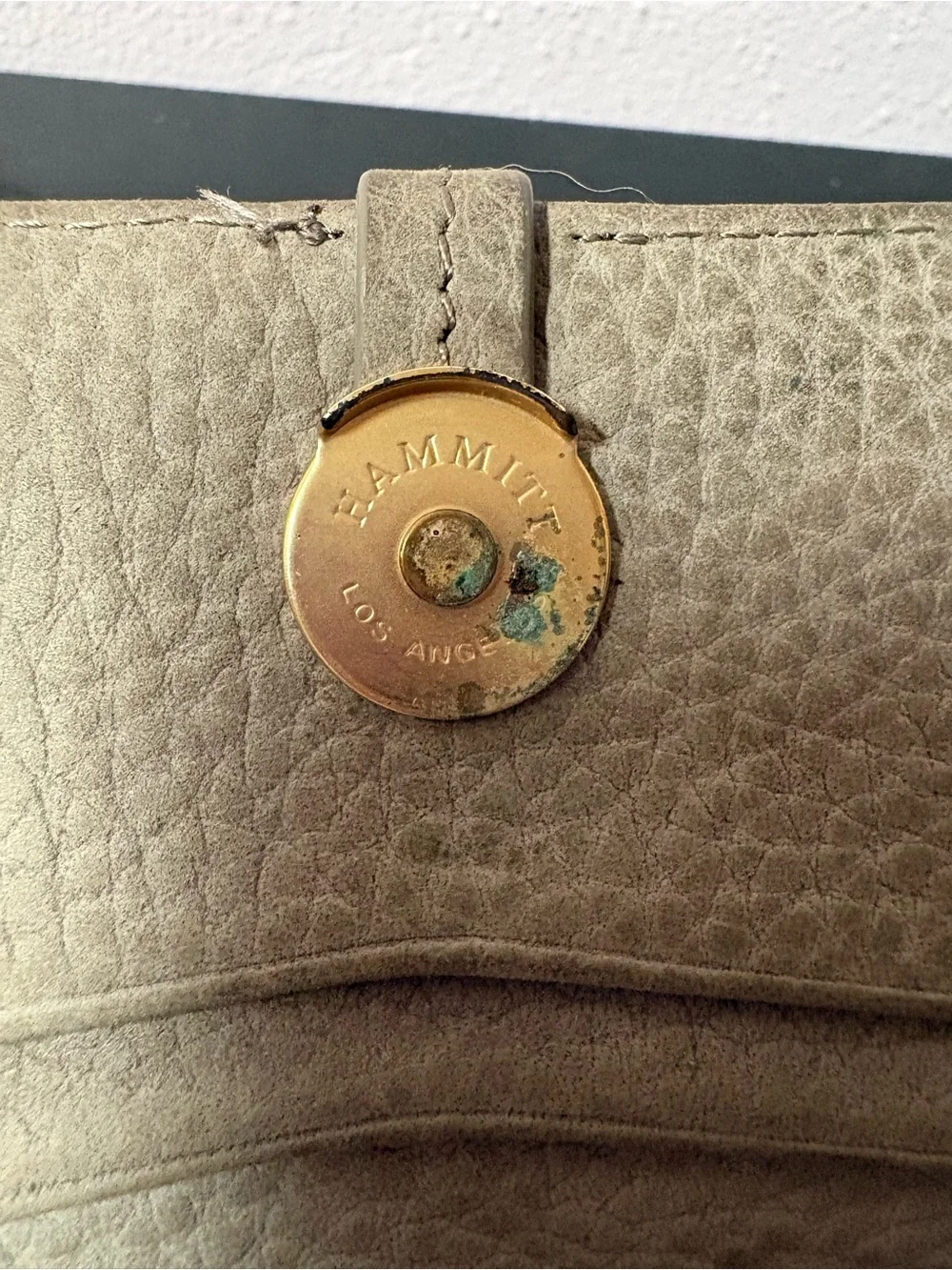Hammitt Los Angeles Gray Pebbled Leather Continental Wallet